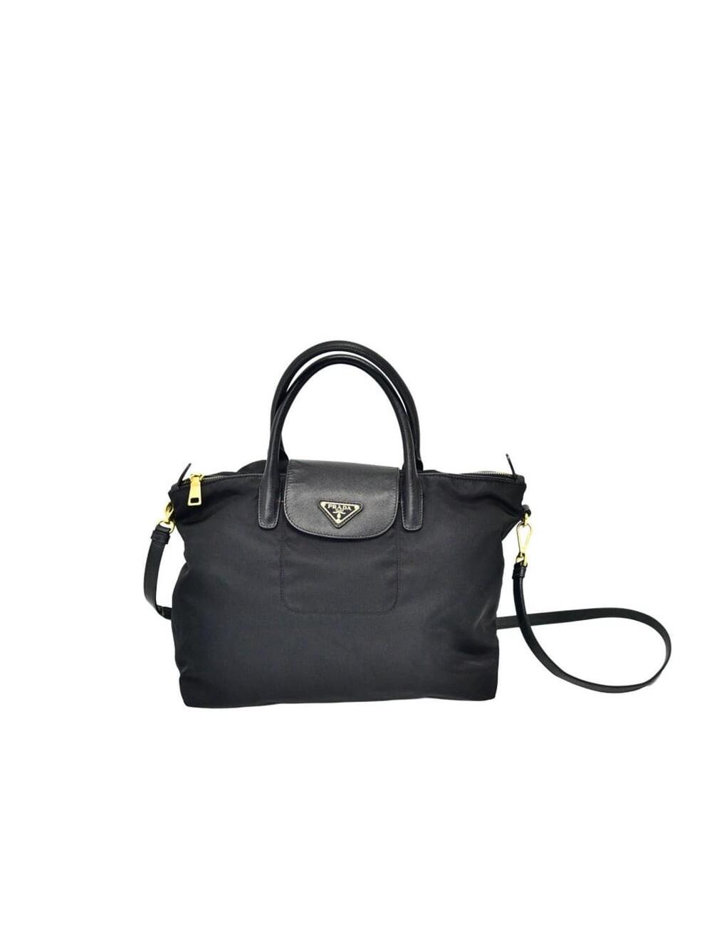 Prada Pocono Saffiano Flap Two-Way Bag #376245P56B